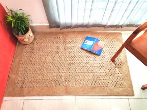 Round Jute Rug – Black Edged